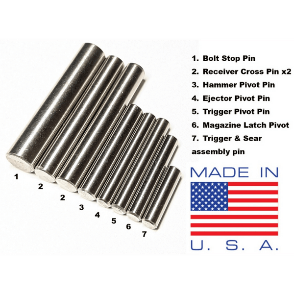 RUGER 10/22 Complete set 8-pc of stainless steel pins - MoonDuck