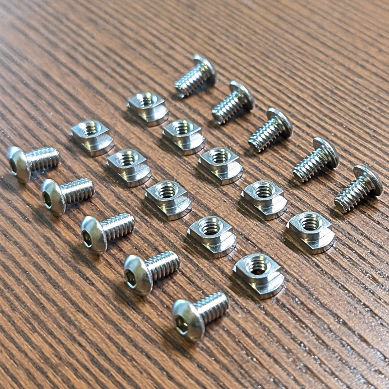 M-LOK STAINLESS STEEL HARDWARE SET OF 10X NUTS AND #10-24 SCREWS MADE IN USA - MoonDuck