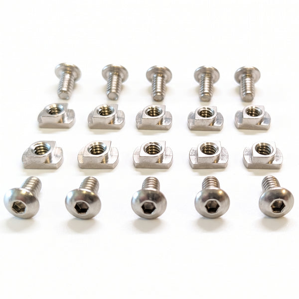 M-LOK STAINLESS STEEL HARDWARE SET OF 10X NUTS AND #10-24 SCREWS MADE IN USA